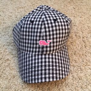Checked women’s baseball hat